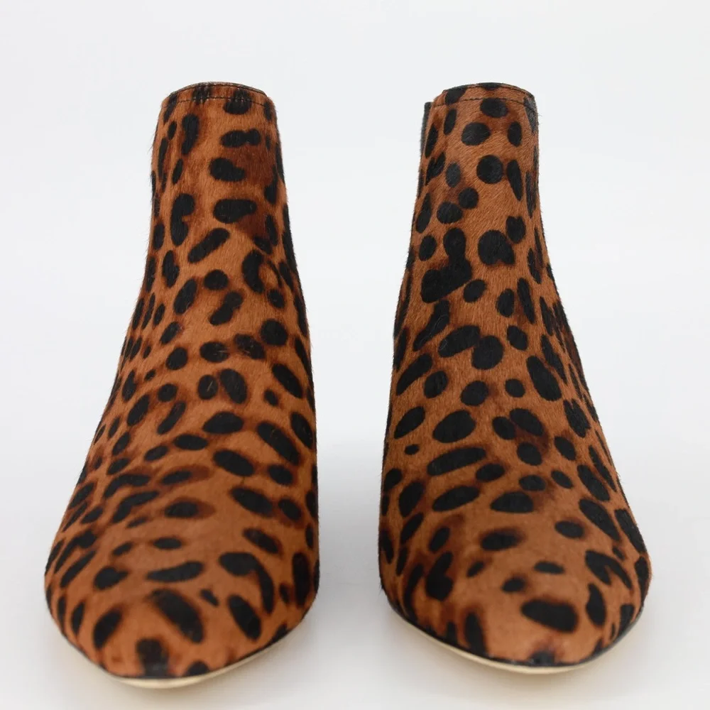 NWOB Joie Barleena Calf Hair Leopard Ankle‎ Bootie